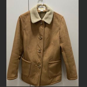 Talbots Petite suede coat